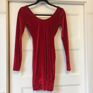 Red velvet holiday dress